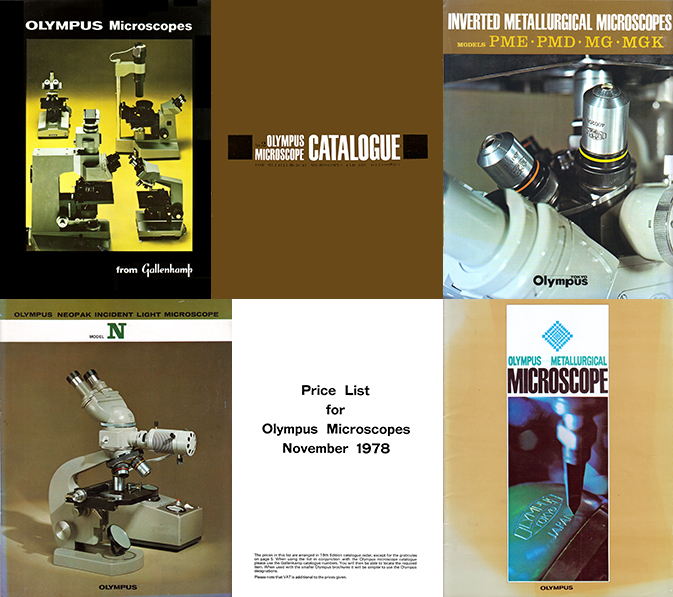 Scanned Olympus catalogues and brochures
