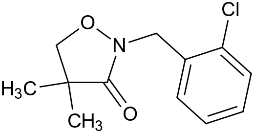 Structural formula of clomazone