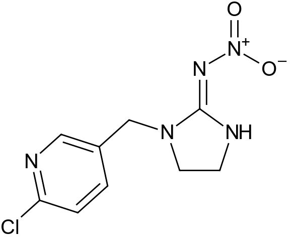 Structural formula of imidacloprid