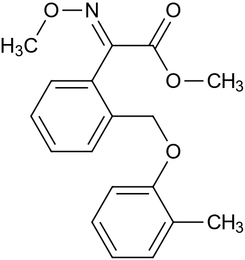 Structural formula of kresoxim-methyl
