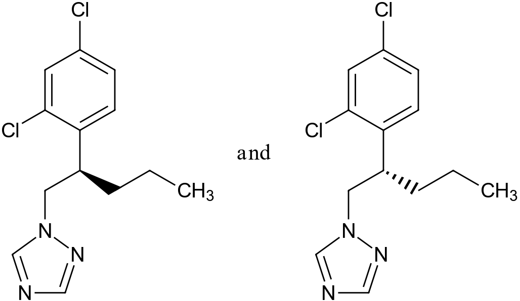 Structural formula of penconazole