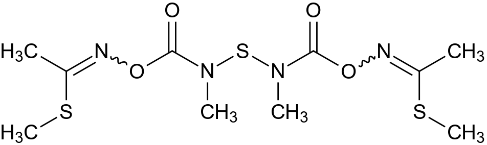 Structural formula of thiodicarb