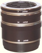 Olympus 7, 14 and 25 mm extension tubes