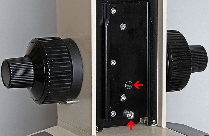Set screw and alternative socket for height of stage block