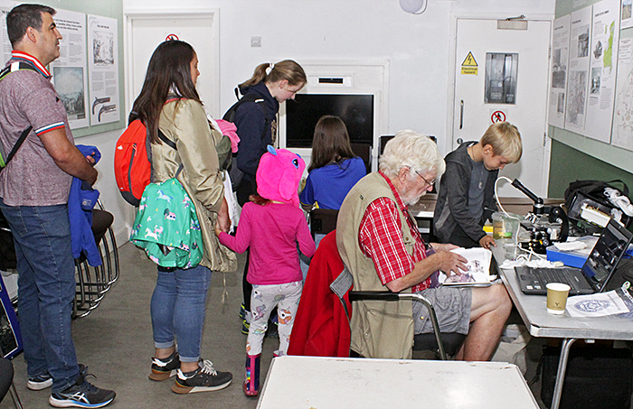 Neil Henry with visitors