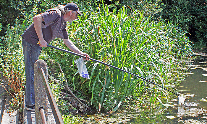 Nigel Ashby with plankton net